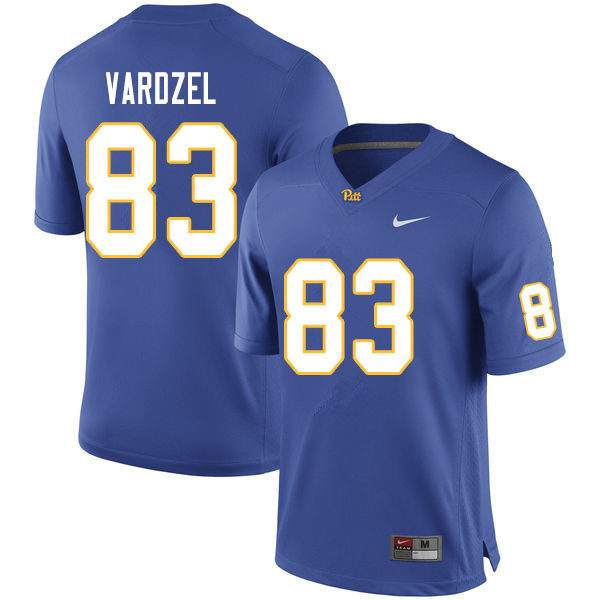 Men #83 John Vardzel Pitt Panthers College Football Jerseys Sale-Royal